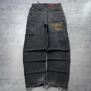 Y2K JNCO Jeans Urbanomiks Grunge Baggy Carpenter Denim Jeans